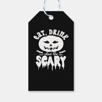 Eat Drink And Be Scary Halloween Retro Classic Gift Tags