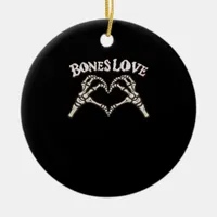 Love Skeleton Hand Classic Look Ceramic Ornament
