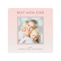 Mother blush pink rose gold photo metal print