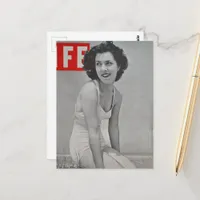 A Beautiful Woman in 1939 on the beach Postcard