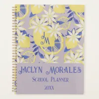 Summer Watercolor Lavender Lemon Floral Planner