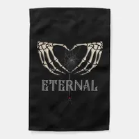 Skeleton Hands Heart Classic Garden Flag