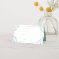 Wedding Name Cards | Nadine (Light Turquoise Blue)