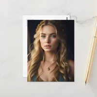 A Gorgeous Blond Woman Postcard