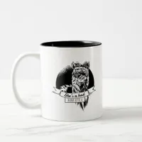 She is a bad alpaca mom Two-Tone coffee mug