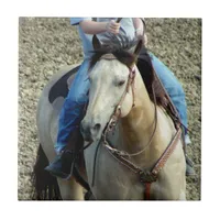 Buckskin Rodeo Horse Tile