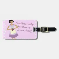 Napa Valley Sassy Retro 50's Housewife Luggage Tag