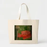 Poppy Flower Large Tote Bag