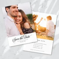 Calligraphy Script Photo Wedding Save The Date