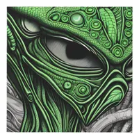 Creepy Abstract Alien Faux Canvas Print