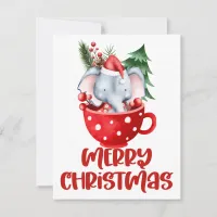 Christmas in a mug clipart greeting card