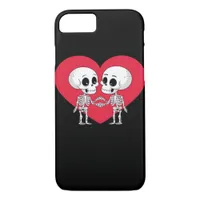 Valentines Day Funny Skeleton Hand Heart  iPhone 8/7 Case