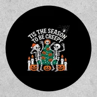 Creepy Funny Skeleton Halloween Spooky Patch