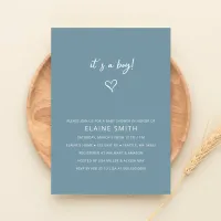 Budget Its a Boy Cute Blue Modern Boy Baby Shower