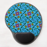 Abstract Floral Gel Mousepad