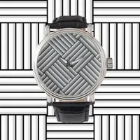 Modern stripes in black, white and gray - cool    watch