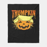 Donald Trumpkin Funny President Party Halloween Cl Fleece Blanket