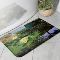 Water Lilies In Pond Bathroom Mat