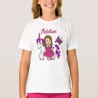 Pretty Princess and Unicorn Personalized Shirt