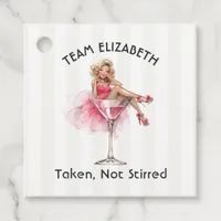 Taken Not Stirred Martini Team Bride Bachelorette Favor Tags
