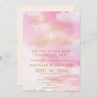 Sweet Pink & Gold Twinkle Little Star Baby Shower Invitation