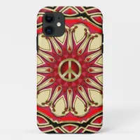 Peace Sign Pink Sun iPhone 5 Case