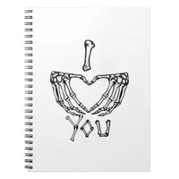 Skeleton Hands Making A Heart Subtle Expression Notebook