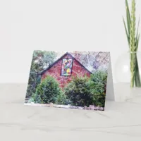 The Red Barn With A Quilt Card