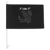 F-Caw-F Funny Crow Aesthetic Casual Car Flag