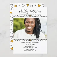 Classy Modern Stylish Elegant Photo Graduation Inv Invitation