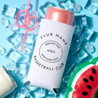 Custom Name Logo Basketball Club Any Colors Seltzer Can Cooler