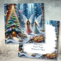 Enchanted Fairytale Forest Personalized Christmas Card