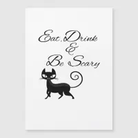 Eat Drink And Be Scary Cat Funny Cute Spooky Hallo