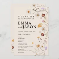 Boho Wildflower Wedding Program