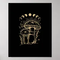 Mushrooms & Minimalism Cottage  Aesthetic Goblinco Poster