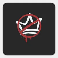 No Kings In America Since 1776 Minimal Clean Square Sticker