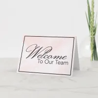 Peach Marbled Welcome to the Team New Employee Card