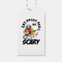 Eat Drink And Be Scared Minimal Clean Gift Tags