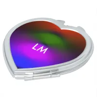 Monogram Neon Blue, Purple, Green, Orange Compact Mirror