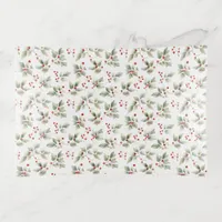 Holly and Berries Watercolor Trinket Tray