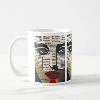 Abstract Art | Lady's Face Digital Art Coffee Mug