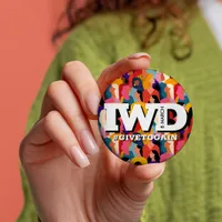 Colorful International Women's Day IWD Button