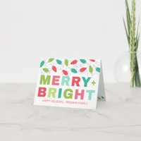 Merry + Bright Modern Holiday Card