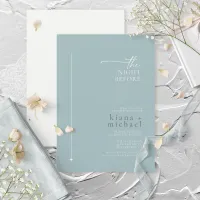 Simply Chic Wedding Rehearsal Dusty Teal ID1046 Invitation