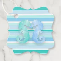 Seahorses Kissing Wedding Thank You Favor Tags