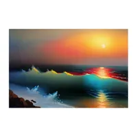 Ethereal Ocean and Sunset AI Art