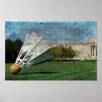 Shuttlecock on the Lawn Poster