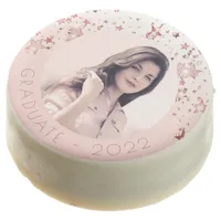 Rose gold stars photo graduation party chocolate covered oreo