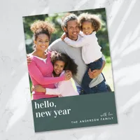 Hello New Year Photo Holiday Card