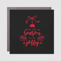 Christmas Calligraphy - Tis The Season Car Magnet